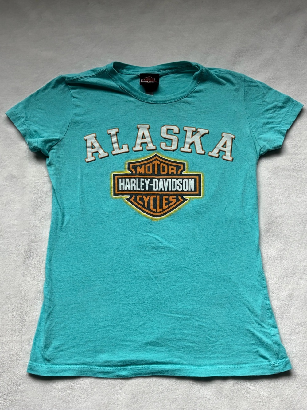 Harley-Davidson Teal Alaska Logo Short Sleeve Tee